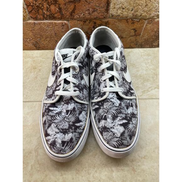 Nike Floral Print Canvas Sneakers Men’s Size 12 Gray White Low Lace Up Athletic main image 13